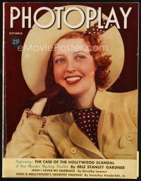 6h155 PHOTOPLAY magazine September 1938 portrait of pretty Jeanette MacDonald by George Larkin!