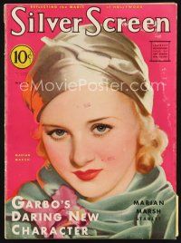 6h108 SILVER SCREEN magazine March 1932 art of starlet Marian Marsh by John Rolston Clarke!