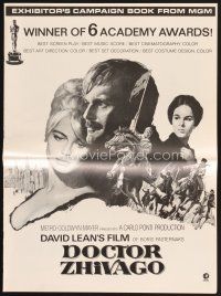 6h384 DOCTOR ZHIVAGO pressbook '67 Omar Sharif, Julie Christie, David Lean English epic!
