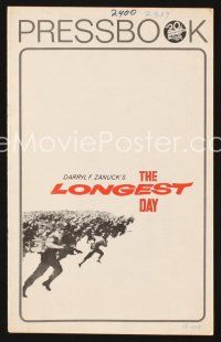 6h427 LONGEST DAY pressbook R69 Zanuck's World War II D-Day movie with 42 international stars! v