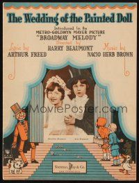 6h321 BROADWAY MELODY sheet music '29 Anne & Geraldine Beaumont, The Wedding of the Painted Doll!