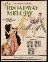 6h322 BROADWAY MELODY sheet music '29 Charles King, Anita Page, Bessie Love, the title song!