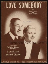 6h334 LOVE SOMEBODY sheet music '47 ultra young beautiful Doris Day with Buddy Clark!