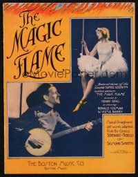 6h335 MAGIC FLAME sheet music '27 Ronald Colman playing banjo, Vilma Banky, the title song!