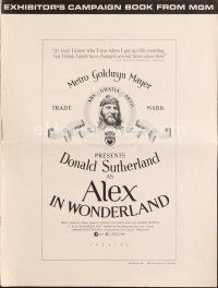6h355 ALEX IN WONDERLAND pressbook '71 Donald Sutherland, Jeanne Moreau, Paul Mazursky