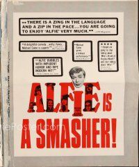 6h356 ALFIE pressbook '66 British cad Michael Caine loves them and leaves them, ask any girl!