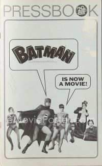 6h359 BATMAN pressbook '66 DC Comics, great images of Adam West & Burt Ward w/villains!