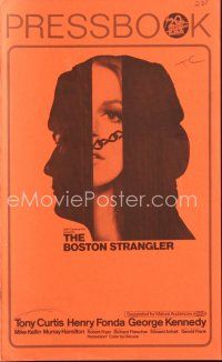 6h367 BOSTON STRANGLER pressbook '68 Tony Curtis, Henry Fonda, he killed thirteen girls!