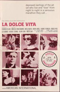 6h421 LA DOLCE VITA pressbook R66 Federico Fellini, Marcello Mastroianni, sexy Anita Ekberg!