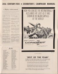 6h426 LONGEST DAY pressbook '62 Zanuck's World War II D-Day movie with 42 international stars!