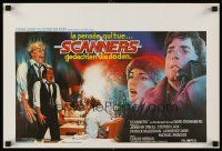 6j753 SCANNERS Belgian '81 David Cronenberg, in 20 seconds your head explodes, sci-fi art by Joann!