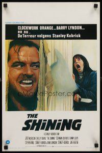 6j758 SHINING Belgian '80 Stephen King & Stanley Kubrick horror masterpiece, crazy Jack Nicholson!