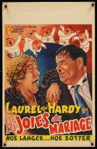 6j786 TWICE TWO Belgian R50s wacky art of Stan Laurel & Oliver Hardy, Hal Roach!