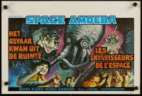 6j802 YOG: MONSTER FROM SPACE Belgian '71 great wacky sci-fi horror artwork, Space Amoeba!