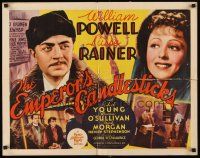 6j112 EMPEROR'S CANDLESTICKS 1/2sh '37 William Powell falls in love w/opposing spy Luise Rainer!