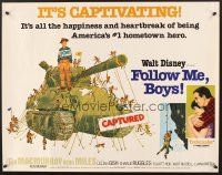 6j120 FOLLOW ME BOYS 1/2sh R76 Fred MacMurray leads Boy Scouts, young Kurt Russell, Walt Disney!