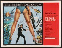 6j122 FOR YOUR EYES ONLY int'l 1/2sh '81 no one comes close to Roger Moore as James Bond 007!