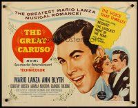6j140 GREAT CARUSO 1/2sh R62 huge close up headshot of Mario Lanza & with pretty Ann Blyth!