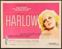 6j153 HARLOW 1/2sh '65 great artwork of Carol Lynley as The Blonde Bombshell!