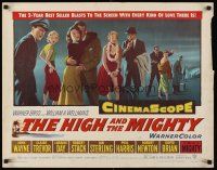 6j162 HIGH & THE MIGHTY 1/2sh '54 directed by William Wellman, John Wayne, Claire Trevor!
