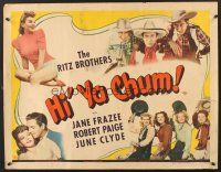 6j161 HI'YA CHUM 1/2sh '43 The Ritz Brothers in cowboy outfits + sexy Jane Frazee & June Clyde!