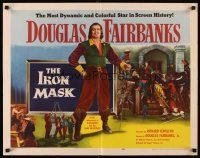 6j185 IRON MASK 1/2sh R53 cool artwork of Douglas Fairbanks, Sr w/sword!