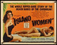 6j187 ISLAND WOMEN 1/2sh '58 voodoo, vice & violence, sexy tropical wild-wanton Marie Windsor!