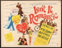 6j188 ISN'T IT ROMANTIC style B 1/2sh '48 Veronica Lake, great big happy love-story-with-music!