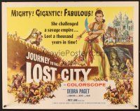 6j197 JOURNEY TO THE LOST CITY 1/2sh '60 directed by Fritz Lang, art of sexy Indian Debra Paget!