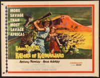 6j205 KILLERS OF KILIMANJARO style A 1/2sh '60 Robert Taylor in Africa's most savage mountains!