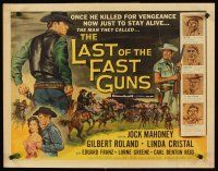 6j216 LAST OF THE FAST GUNS 1/2sh '58 Jock Mahoney's name was written with bullets, cool art!
