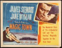 6j238 MAGIC TOWN style A 1/2sh '47 romantic close up of pollster James Stewart & pretty Jane Wyman!
