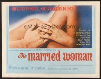 6j248 MARRIED WOMAN 1/2sh '65 Jean-Luc Godard's Une femme mariee, controversial sex triangle!