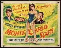 6j254 MONTE CARLO BABY 1/2sh '53 Nous irons a Monte Carlo, Audrey Hepburn, sexy French girl!