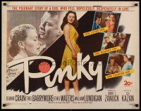 6j283 PINKY 1/2sh '49 Elia Kazan directed, Jeanne Crain fell hopelessly in love!