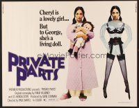 6j291 PRIVATE PARTS 1/2sh '72 Paul Bartel directed horror comedy, she's a living doll!
