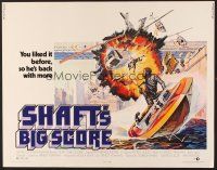 6j315 SHAFT'S BIG SCORE 1/2sh '72 great art of mean Richard Roundtree blasting bad guys by Solie!