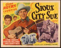 6j321 SIOUX CITY SUE 1/2sh '46 cool image of Gene Autry with guitar & on Champion!