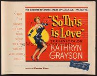 6j324 SO THIS IS LOVE 1/2sh '53 cool art of sexy Kathryn Grayson as shimmy dancer Grace Moore!