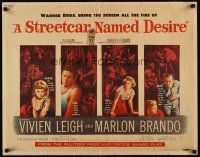 6j339 STREETCAR NAMED DESIRE 1/2sh '51 Marlon Brando, Vivien Leigh, Elia Kazan classic!