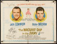 6j368 WACKIEST SHIP IN THE ARMY 1/2sh '60 Jack Lemmon & Ricky Nelson, wacky is the word for it!