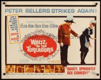 6j371 WALTZ OF THE TOREADORS 1/2sh '62 wacky image of Peter Sellers pinching maid!