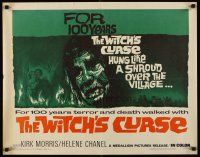 6j387 WITCH'S CURSE 1/2sh '63 Kirk Morris as Maciste walked with 100 years of terror & death!