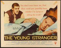 6j392 YOUNG STRANGER style A 1/2sh '57 1st John Frankenheimer, art of troubled teen James MacArthur!