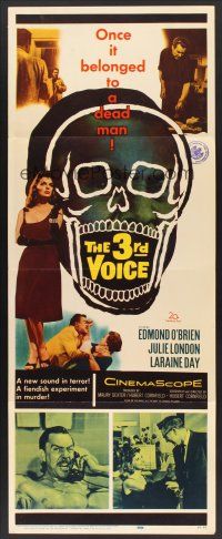 6k127 3rd VOICE insert '60 Edmond O'Brien, it's diabolikill, cool art of huge skull!