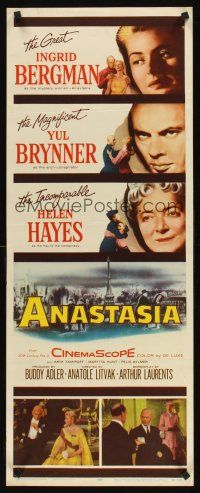 6k147 ANASTASIA insert '56 great close ups of Ingrid Bergman, Yul Brynner, Helen Hayes!