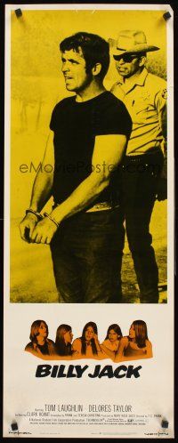 6k199 BILLY JACK insert '71 Tom Laughlin in handcuffs, most unusual boxoffice success ever!