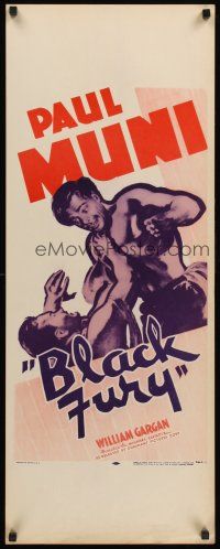 6k203 BLACK FURY insert R56 coal miner union organizer Paul Muni, directed by Michael Curtiz