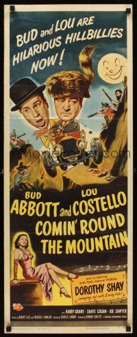 6k257 COMIN' ROUND THE MOUNTAIN insert '51 hillbillies Bud Abbott & Lou Costello, Dorothy Shay!