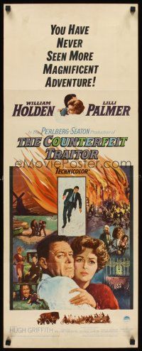 6k260 COUNTERFEIT TRAITOR insert '62 art of William Holden & Lilli Palmer by Howard Terpning!